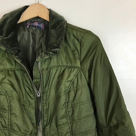 Free People Quilted Velvet Collar Puffer Jacket - Picture 2 of 10